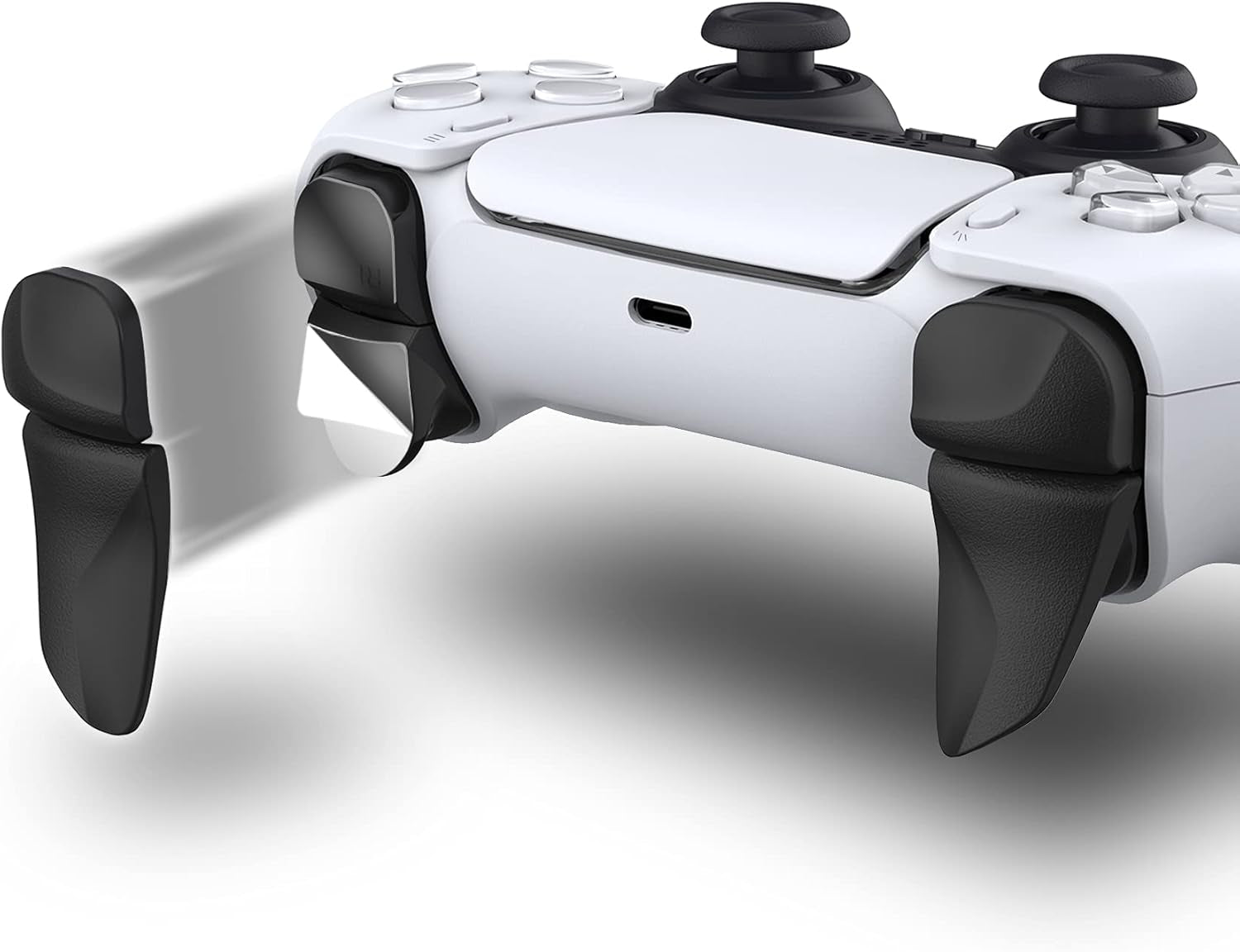 Blade 2 Pairs Shoulder Buttons Extension Triggers for Ps5 Controller, Game Improvement Adjusters for PS Portal Remote Player, Bumper Trigger Extenders for Ps5 Edge Controller - Black