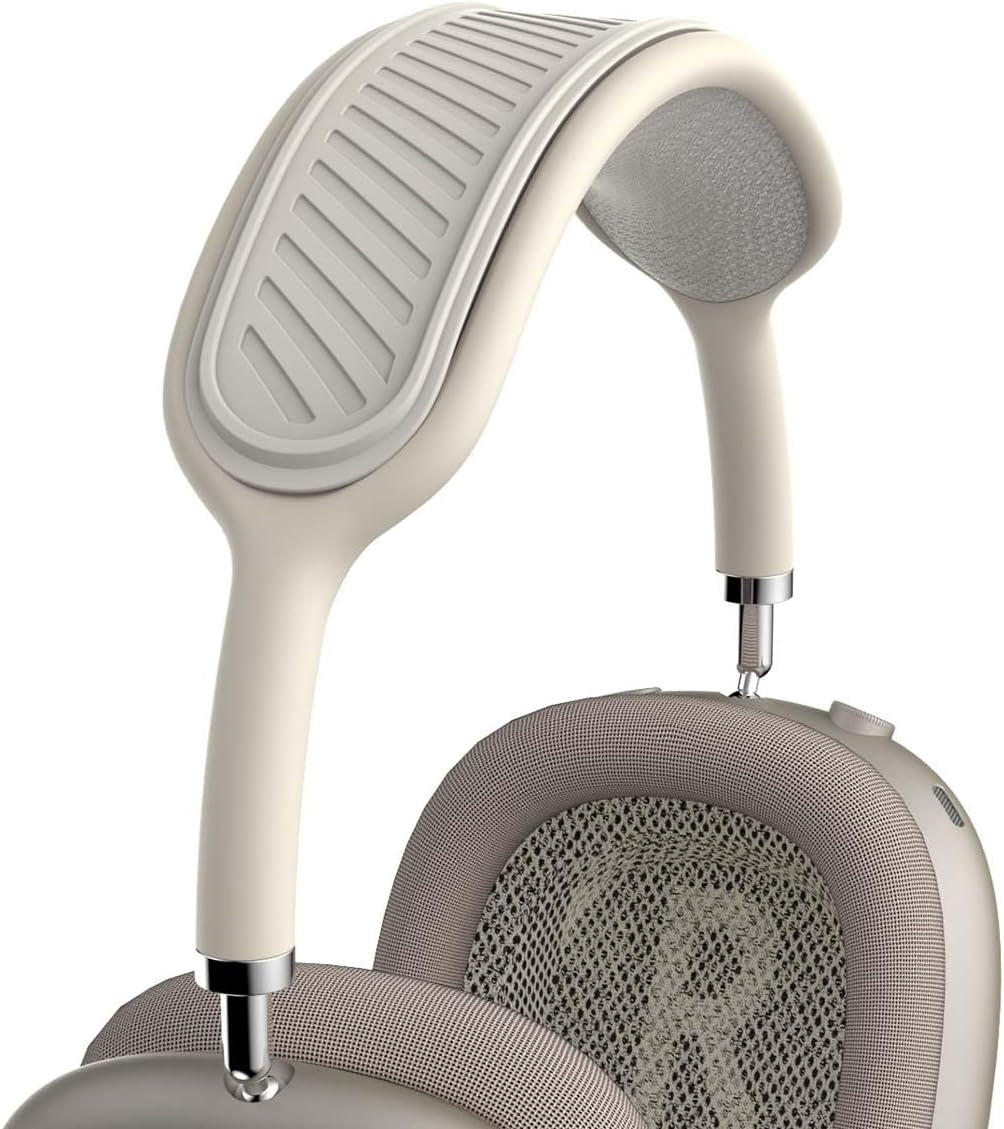 Headband Cover for Airpods Max (New 2024), Soft Silicone Airpods Max Headphone Headband Protectors/Comfort Cushion/Top Pad Protector Accessories Compatible with Apple Airpods Max (Off-White)
