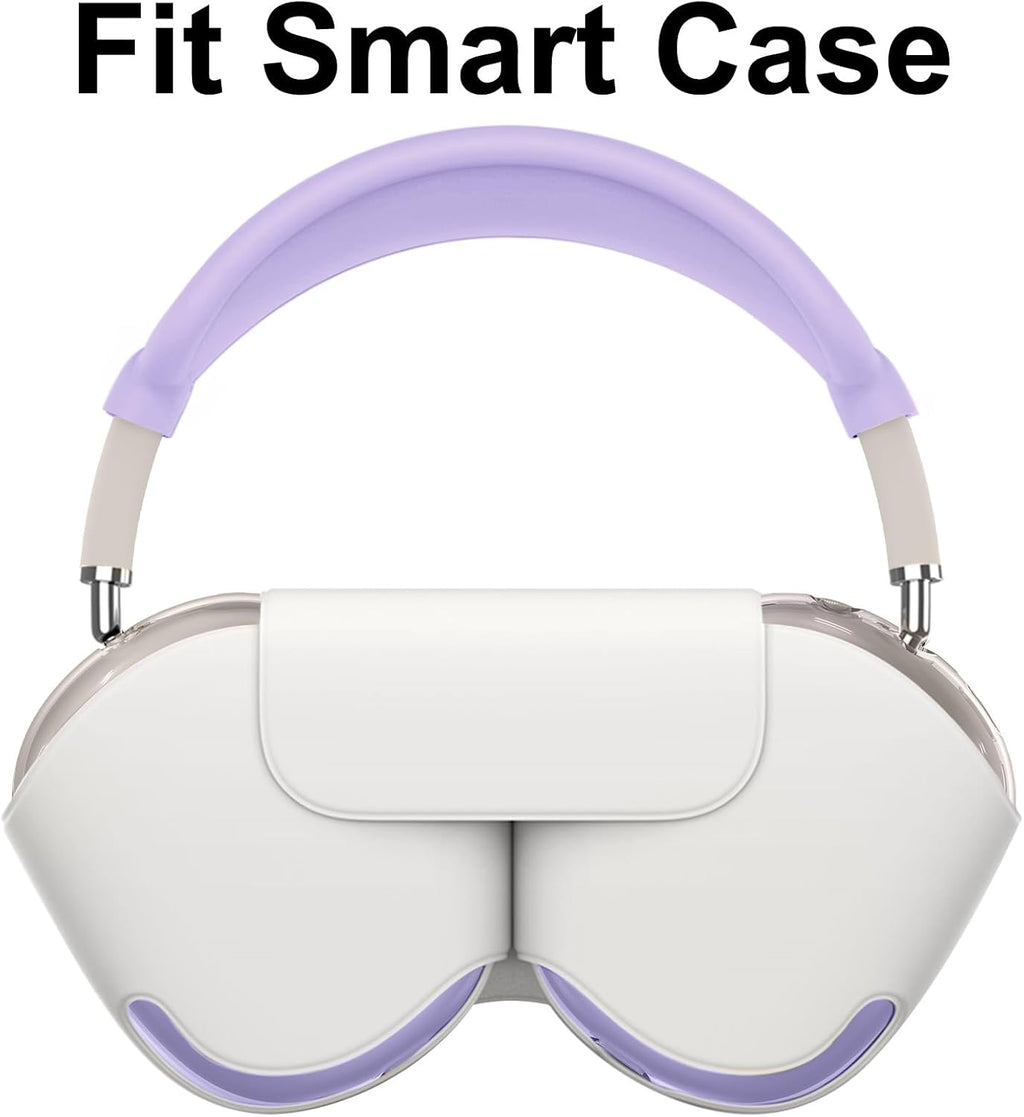 Silicone Case Cover for Airpods Max 2, Clear Gradient Soft TPU Ear Cups Cover/Ear Pad Case Cover/Headband Cover for Airpods Max 2/1 (2026/2024/2020),Transparent Accessories for Apple Airpod Max,Purple