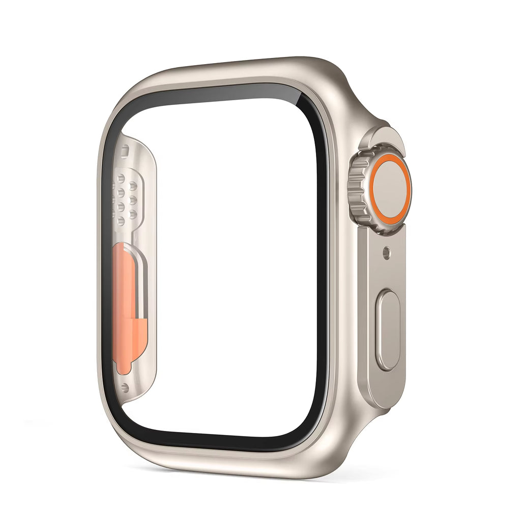 Glass+Case for Apple Watch 44Mm 45Mm 41Mm 40Mm 42Mm 38Mm Screen Protector Cover Change Ultra Bumper Iwatch Series 9 8 7 SE 6 5