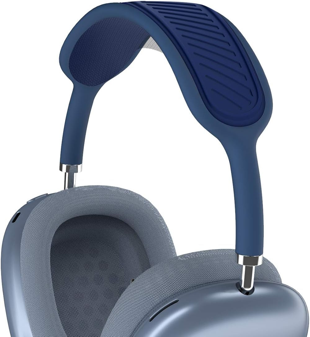 Headband Cushion for Apple Airpods Max, Washable Soft Silicone Dustproof Airpods Max Headphones Accessories Compatible with Knit-Mesh Canopy(Blue)