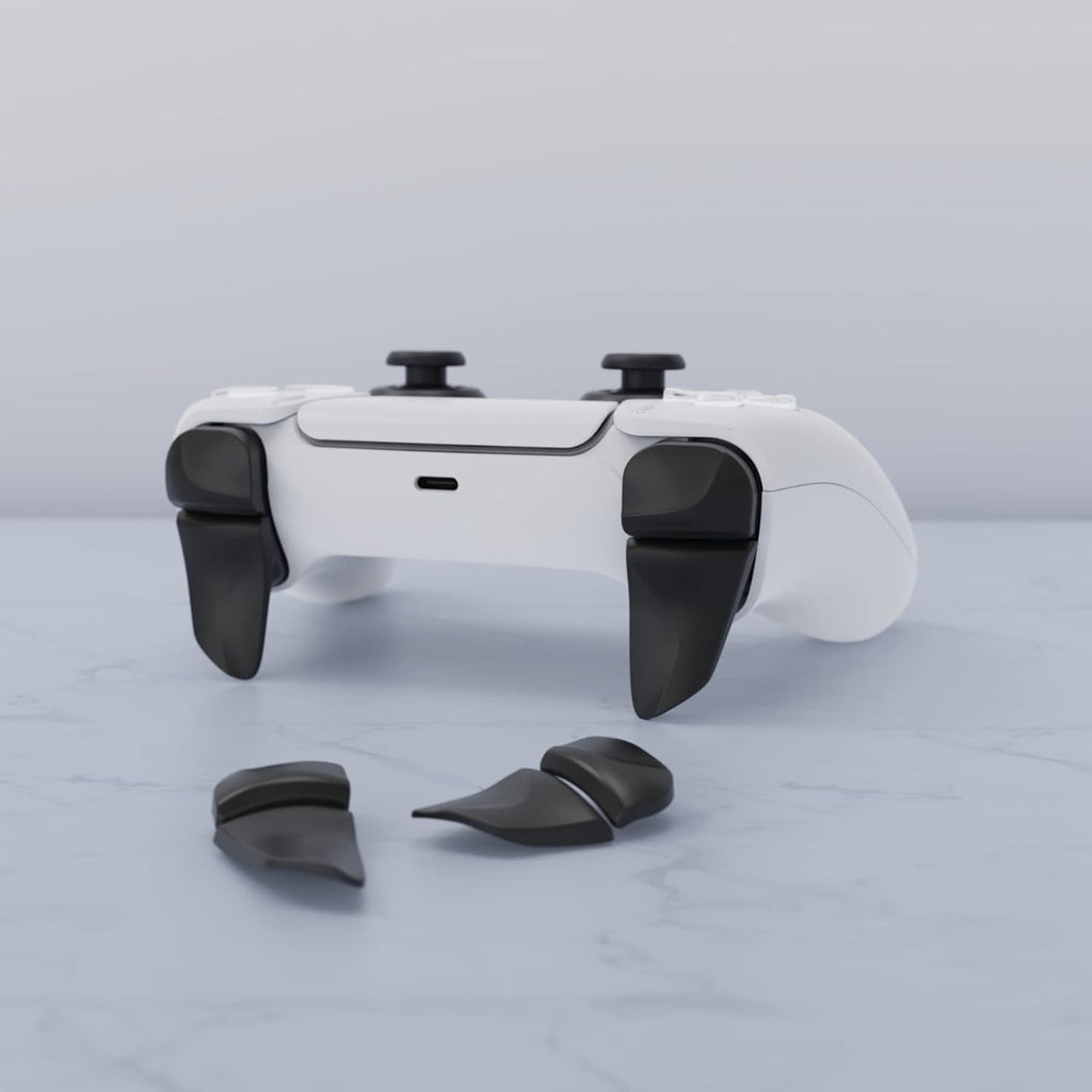 Blade 2 Pairs Shoulder Buttons Extension Triggers for Ps5 Controller, Game Improvement Adjusters for PS Portal Remote Player, Bumper Trigger Extenders for Ps5 Edge Controller - Black
