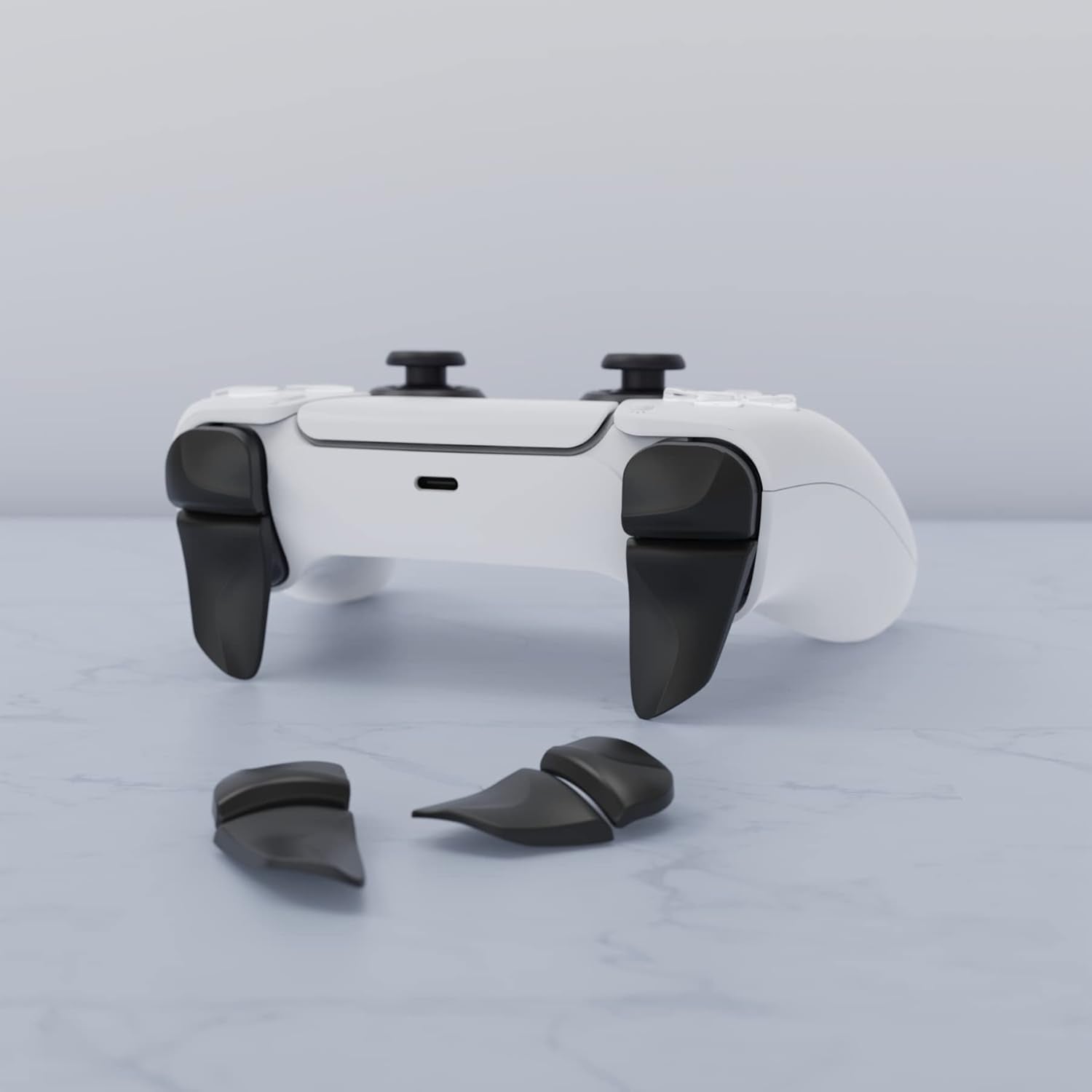 Blade 2 Pairs Shoulder Buttons Extension Triggers for Ps5 Controller, Game Improvement Adjusters for PS Portal Remote Player, Bumper Trigger Extenders for Ps5 Edge Controller - Black