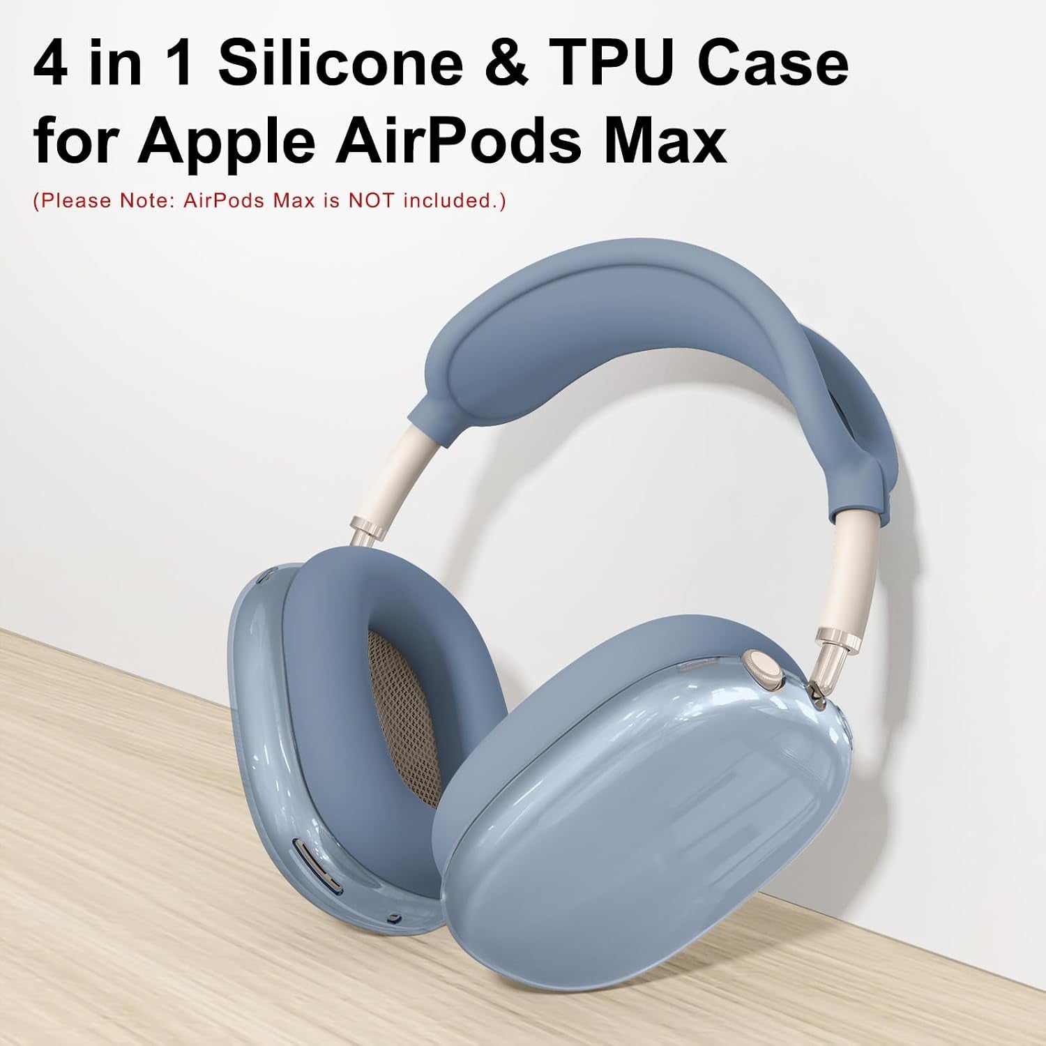 Silicone Case Cover for Airpods Max 2, Clear Soft TPU Ear Cups Cover/Ear Pad Case Cover/Headband Cover for Airpods Max 2/1 (2026/2024/2020), Transparent Accessories for Apple Airpods Max, Lavender