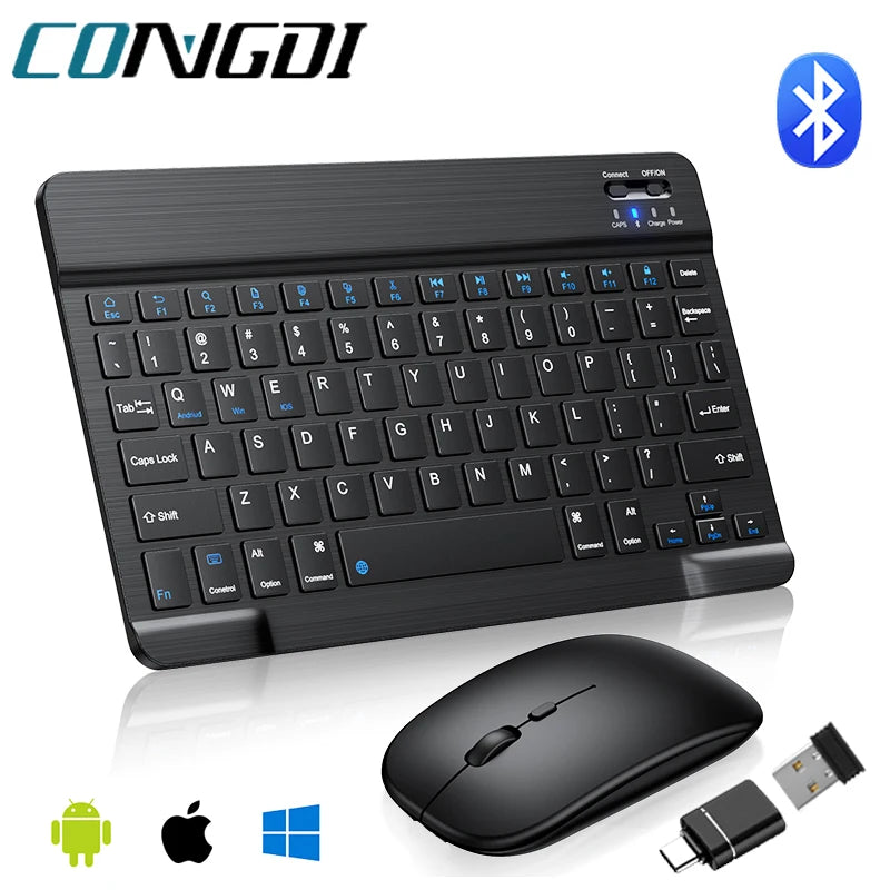 Ultra-Slim Bluetooth-Compatible Keyboard Portable Mini Wireless Keyboard for Ipad Iphone Tablet Phone Smartphone Ios Android Win
