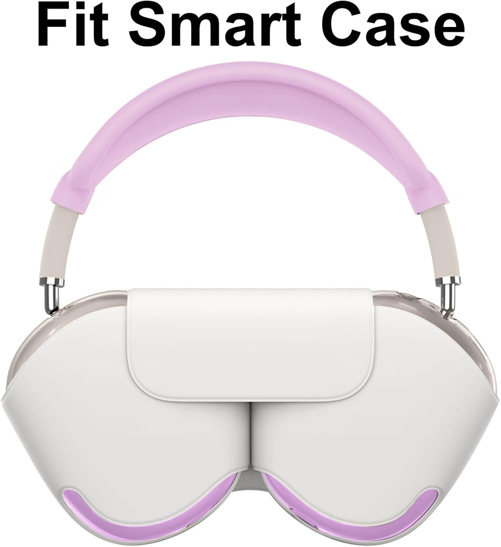 Silicone Case Cover for Airpods Max 2,Clear Gradient TPU Ear Cups Cover/Ear Pad Case Cover/Headband Cover for Airpods Max 2/1 (2026/2024/2020),Transparent Accessories for Apple Airpod Max,Light Purple
