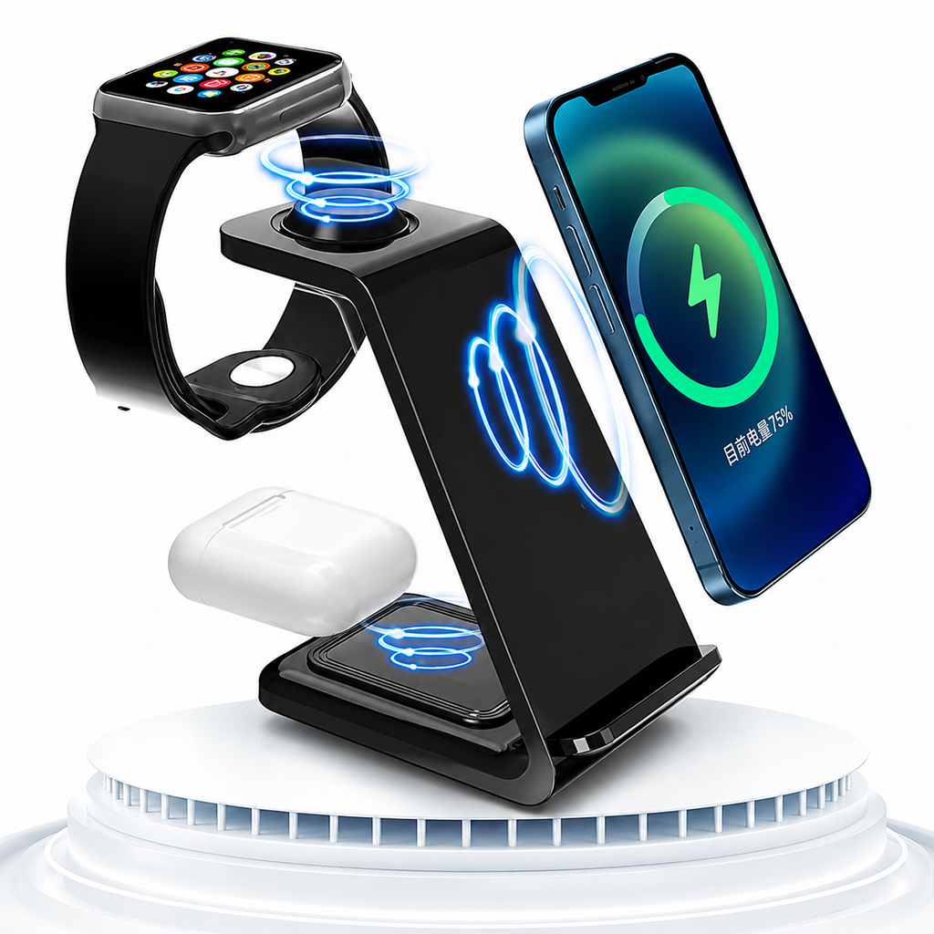 15W Wireless Phone Charger Stand Pad Fast Charge for Samsung Iphone LG Universal
