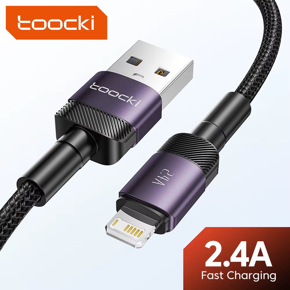 USB Cable for Iphone 14 13 12 Pro Max X XS XR 8 7 plus Ipad Fast Charging Charger Aluminum Ip Cable for Iphone Data Cord