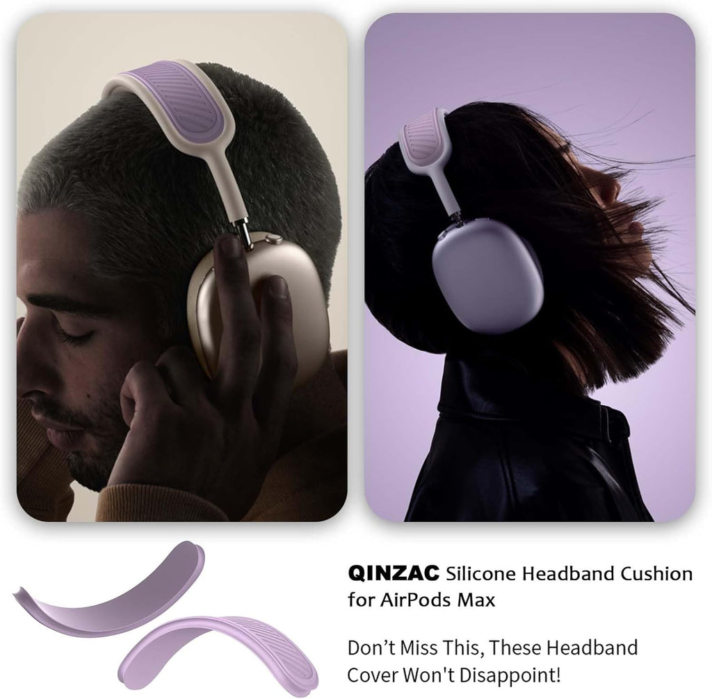 Headband Cover for Airpods Max (New 2024) - Soft Silicone Protector, Comfort Cushion, Top Pad Accessory Compatible with Apple Airpods Max (Purple)
