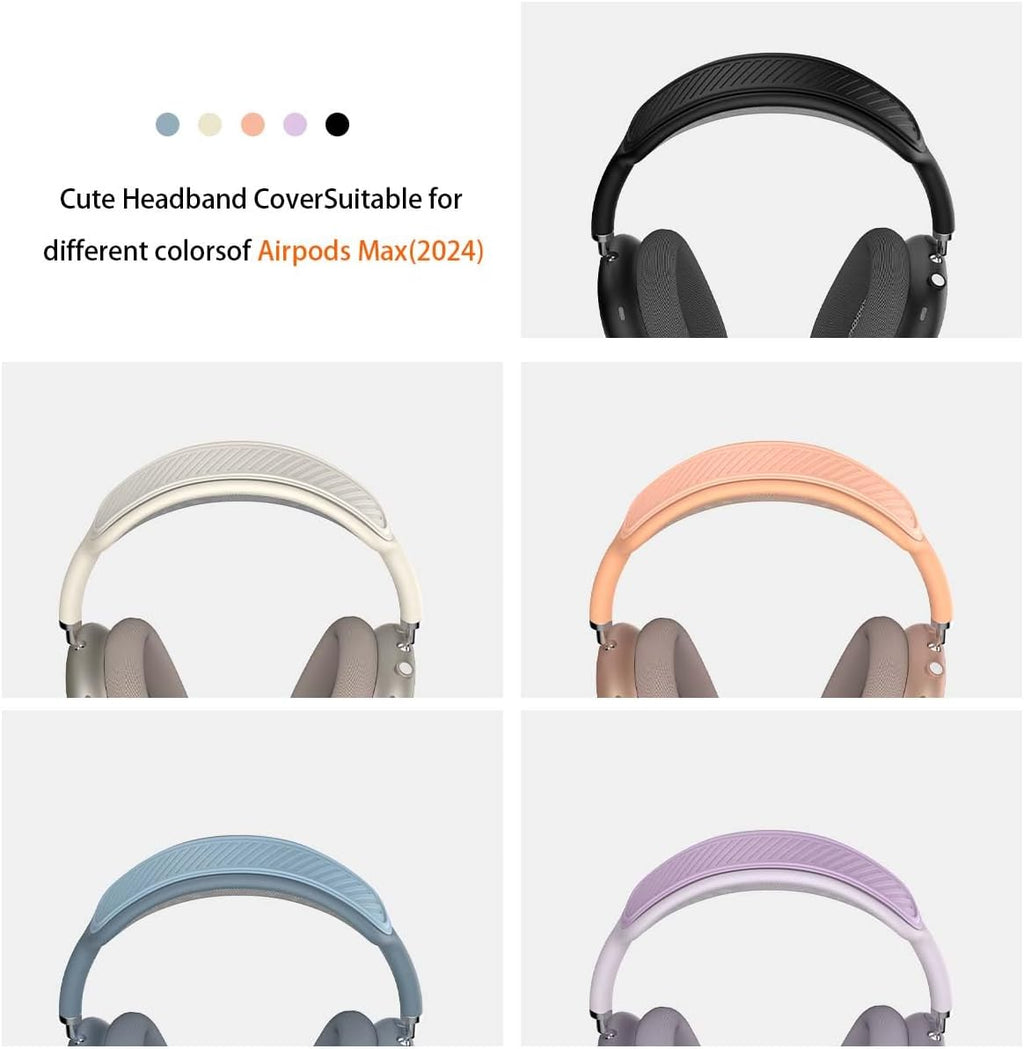 Headband Cover for Airpods Max (New 2024) - Soft Silicone Protector, Comfort Cushion, Top Pad Accessory Compatible with Apple Airpods Max (Purple)