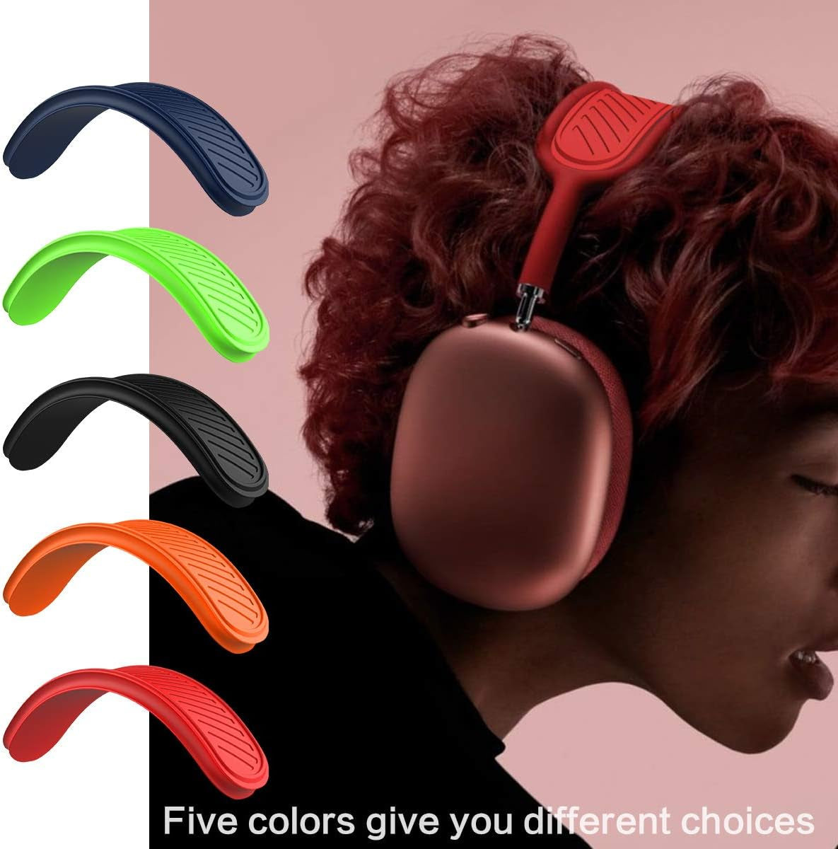 Headband Cushion for Apple Airpods Max, Washable Soft Silicone Dustproof Airpods Max Headphones Accessories Compatible with Knit-Mesh Canopy(Blue)