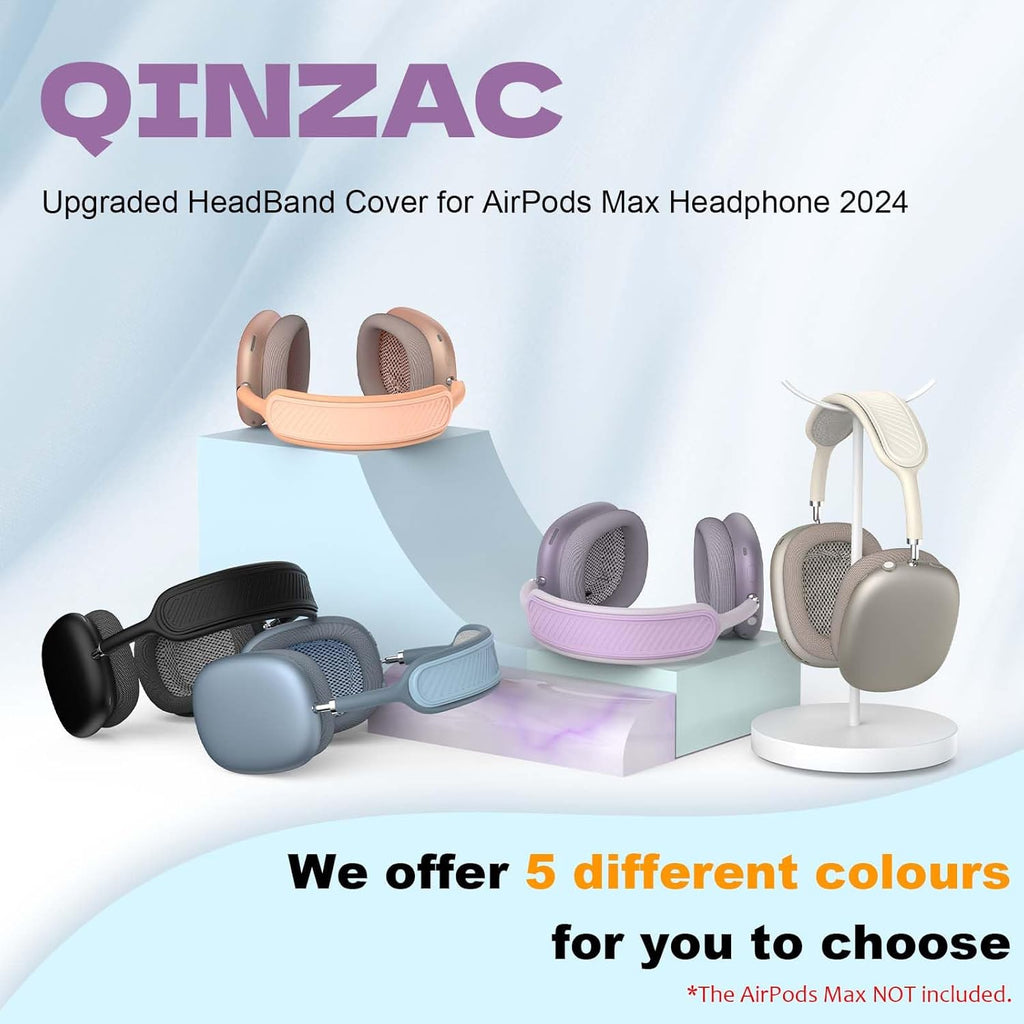 Headband Cover for Airpods Max (New 2024), Soft Silicone Airpods Max Headphone Headband Protectors/Comfort Cushion/Top Pad Protector Accessories Compatible with Apple Airpods Max (Off-White)