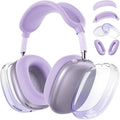 Silicone Case Cover for Airpods Max 2, Clear Gradient Soft TPU Ear Cups Cover/Ear Pad Case Cover/Headband Cover for Airpods Max 2/1 (2026/2024/2020),Transparent Accessories for Apple Airpod Max,Purple