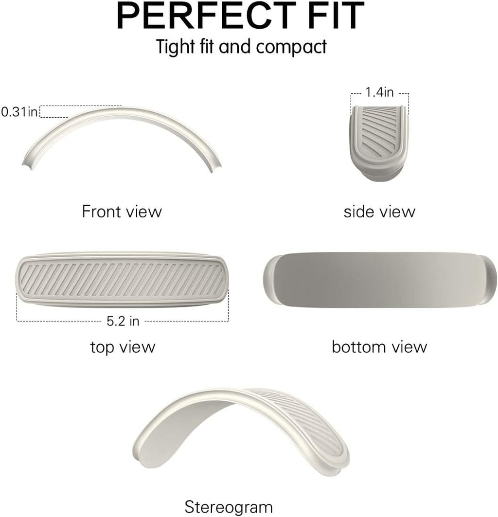 Headband Cover for Airpods Max (New 2024), Soft Silicone Airpods Max Headphone Headband Protectors/Comfort Cushion/Top Pad Protector Accessories Compatible with Apple Airpods Max (Off-White)