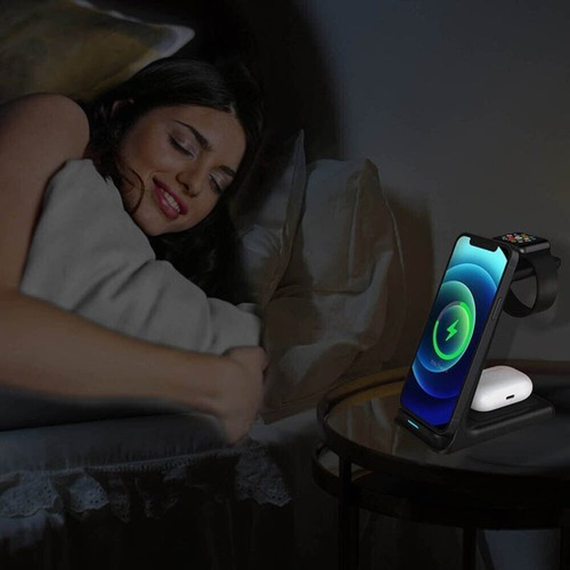 15W Wireless Phone Charger Stand Pad Fast Charge for Samsung Iphone LG Universal